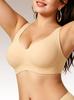 Wireless Soft Support Seamless Bra for Plus Size Women – Comfortable Fit for Large Busts