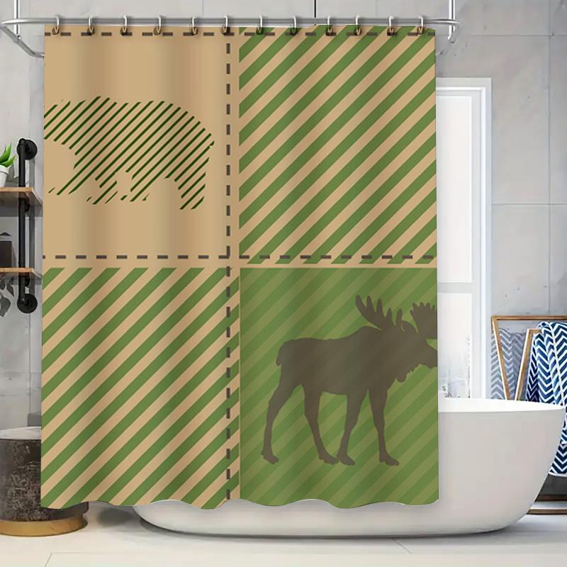 

Modern Colorful Shower Curtain Pink Black White Pattern Home Decoration Waterproof Bathtub Background Decorative Shower Curtains W60H190(CM)-1 Pcs