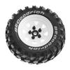 Buerjia Metal 1.9" Beadlock Wheels and Tires for 1:10 RC Crawler Cars, Replacement for Axial 10 90046 4 Redcat GEN8, Black