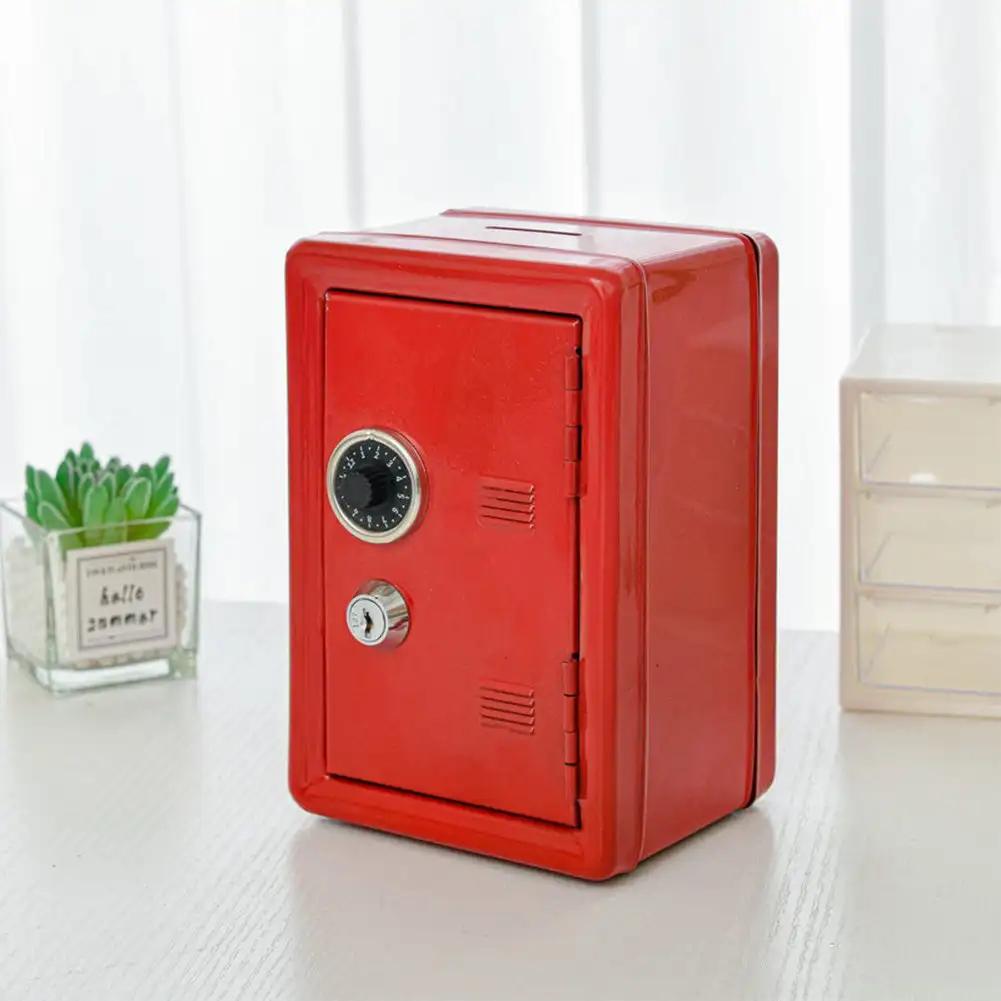Household Insurance Box Vertical Mini Metal Safe Car Safe Key Insurance Cabinet Desktop Decoration Piggy Bank Child Gift