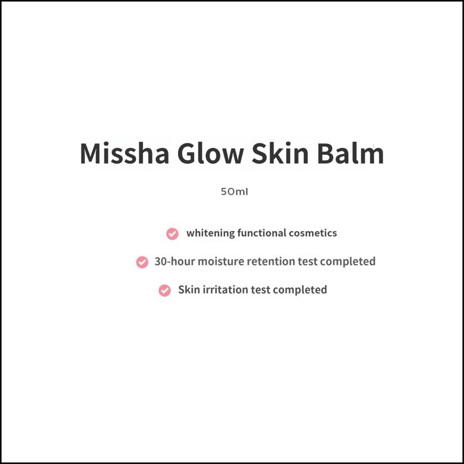 MISSHA Glow Skin Balm 50ml – 4-in-1 Moisturizer + Primer + Radiance Base + Tone-up Cream
