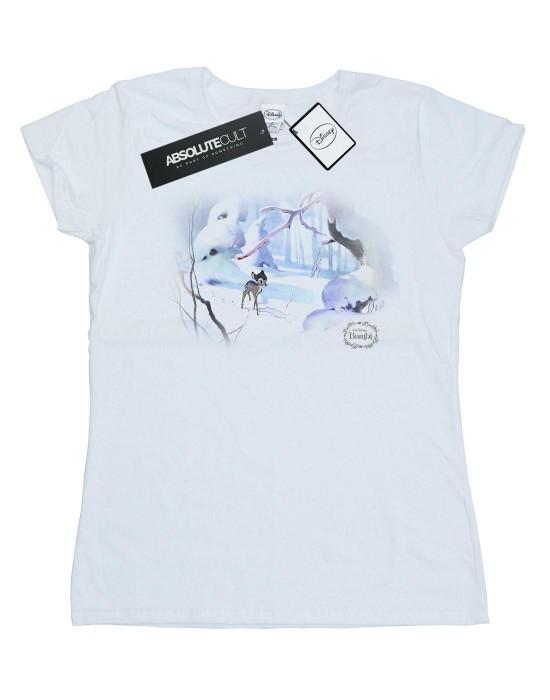 Disney Womens/Ladies Bambi Snow Cotton T-Shirt