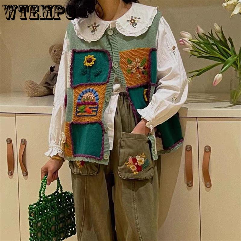 Spring and Autumn Women's Knitted Vest Women's Sleeveless Sweater