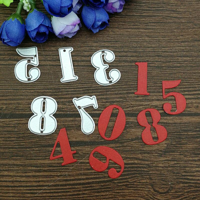 Numery wykrojniki metalowy szablon DIY Scrapbooking papier do albumów karty tłoczenie Craft Die Cut Digit