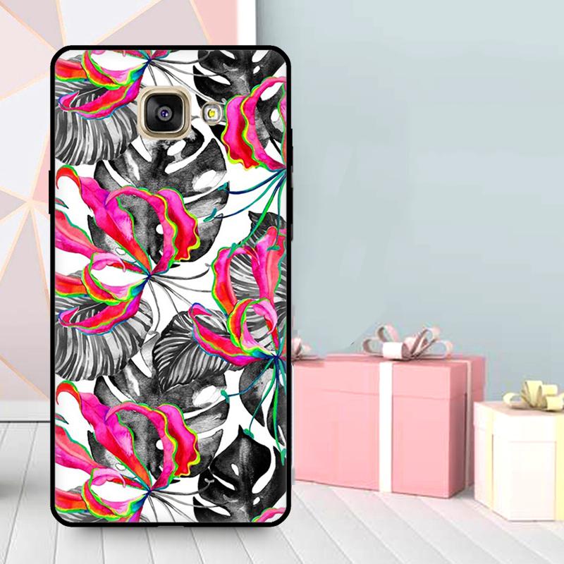 Tropical Aloha Hibiscus Pattern Case For Samsung Galaxy A3 A5 2016 2017 A6 A7 A8 A9 2018 J1 J3 J4 J5 J6 Plus J7 J8 Cover