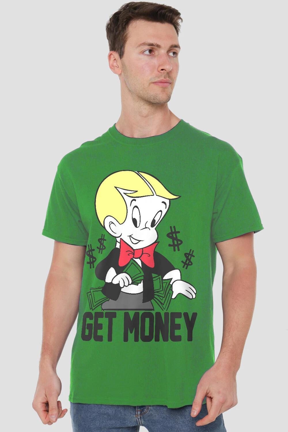 RICHIE RICH GET MONEY - Men s T-Shirt S-2XL - KELLY GREEN 4XL