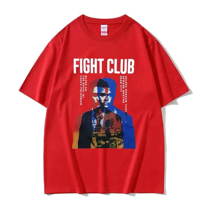 Limited Movie Fight Club Graphic Tee Shirt Unisexs Vintage Fashion High Quality Tshirt Casual Clothing Oversized Cotton T Shirts