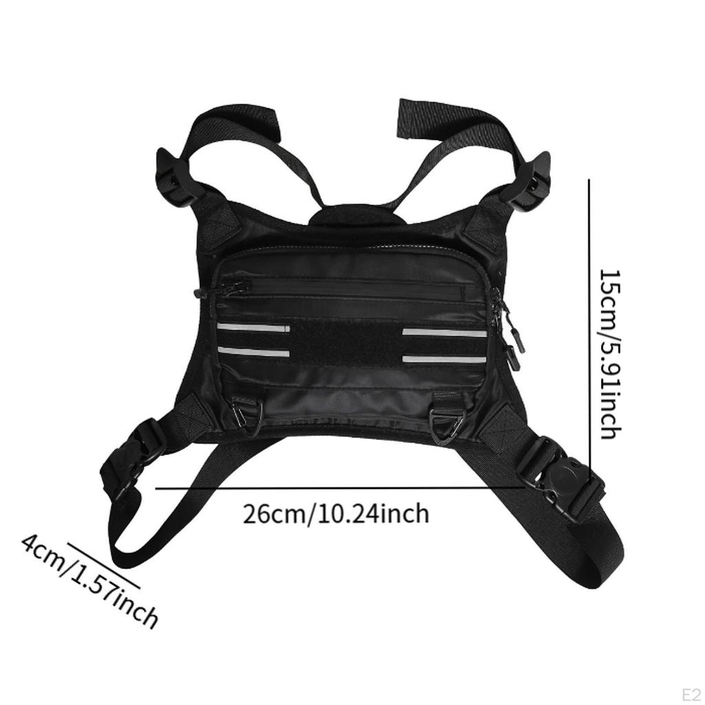 Chest Rig Pouch, Phone Holder, Lightweight Pack with Adjustable Straps for Climbing Hunting