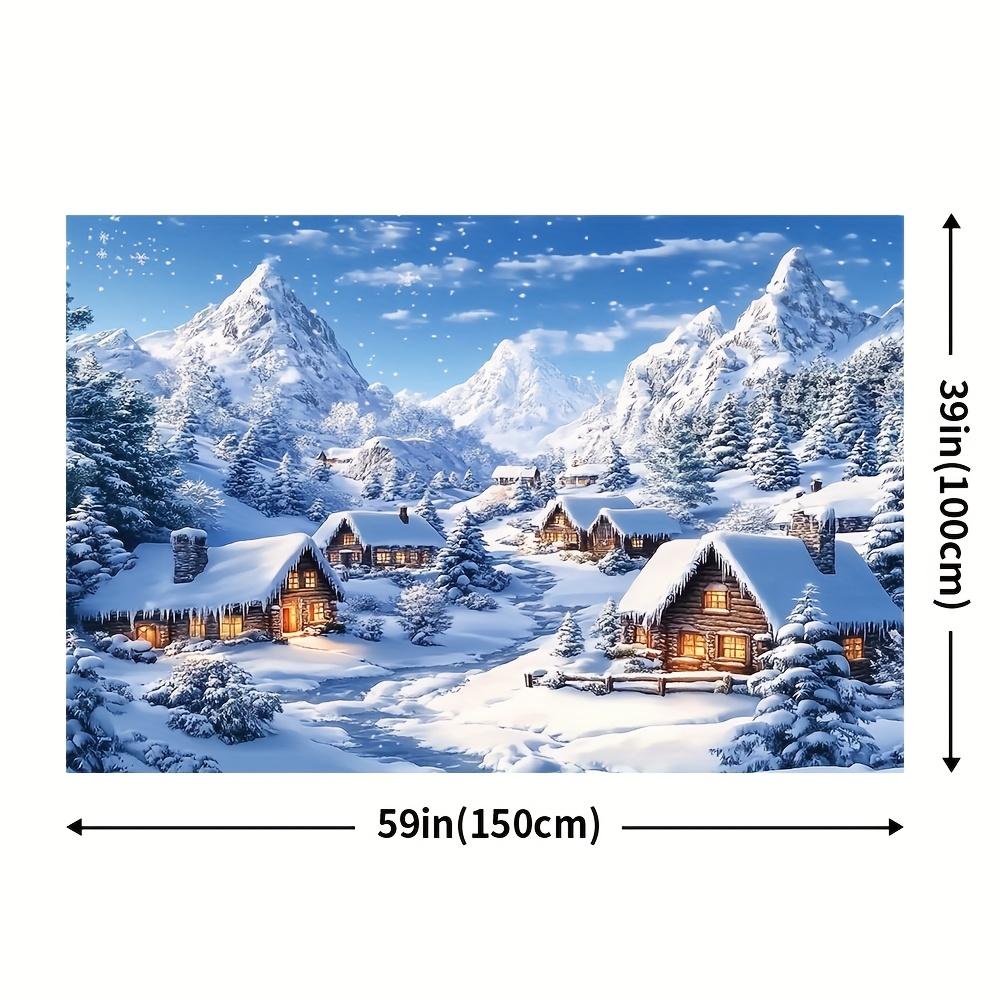 Natal Vila Nevasca Floresta Cena Decoração Fundo Inverno Adereços de Fundo para Fotografia Decorações Para Estúdio Fotográfico Cabine de Fotos Festa de Natal