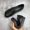 Mode Neue Damen Flats Runde Zehenpartie PU-Leder Weiche Sohle Bequeme Mamaschuhe Mode Lässig Slipper Damen Slipper