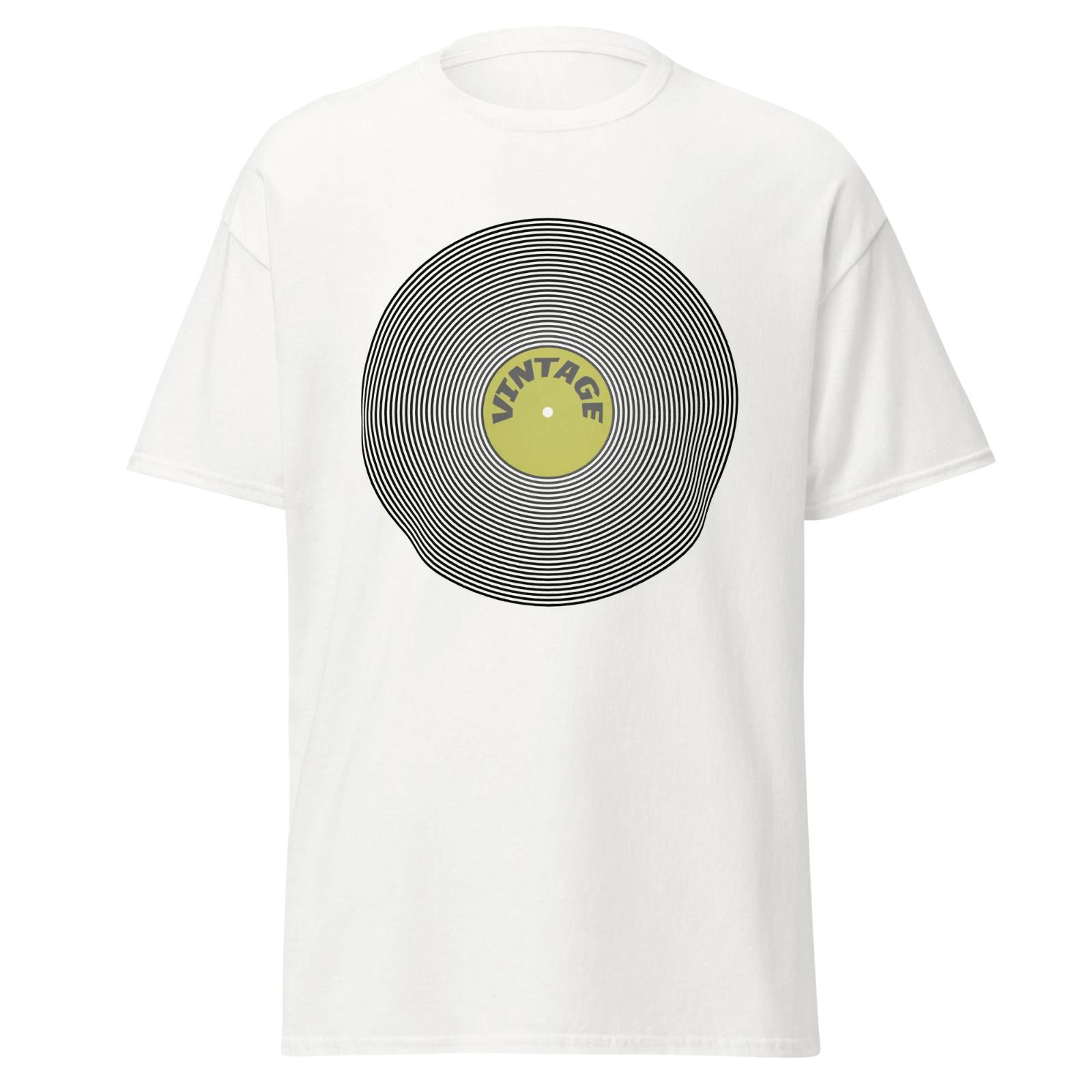 Vintage Vinyl Record Mens T-Shirt Retro Music Graphic Tee S