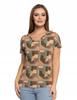 Women's Blouse with Short Sleeves, Comfortable, Elegant, Patterned MORAJ M PATT2