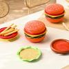5 PP Plates Bowls Set with Creative Hamburger Pattern Scratch Resistant Surfaces Perfect Gift for Food Lovers