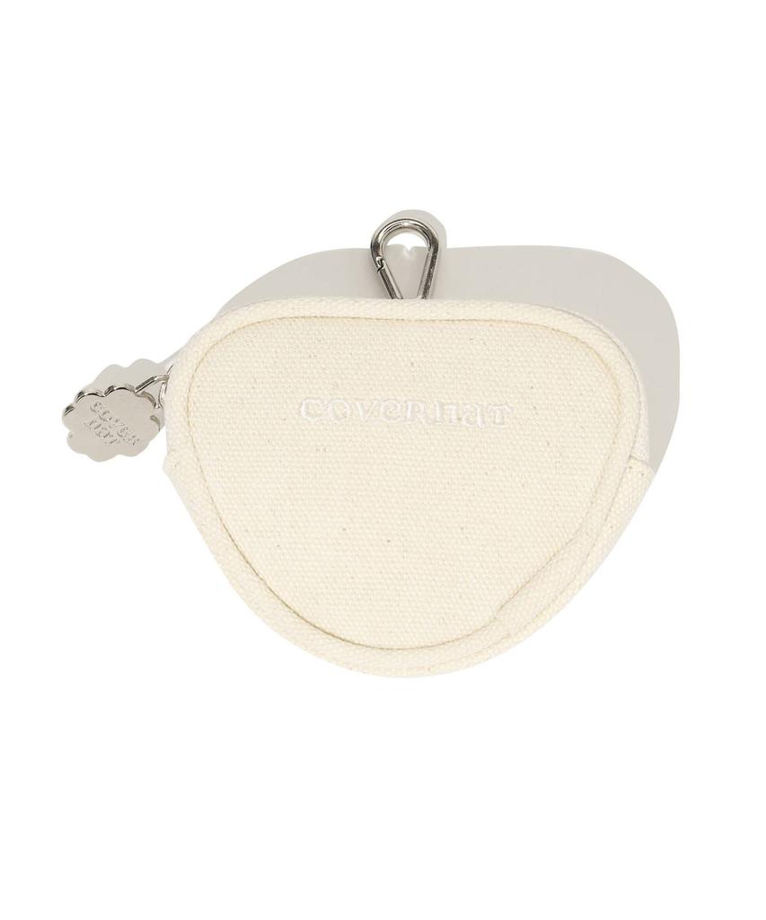Covernat Woman Clover Heart Canvas Bucket Bag Ivory
