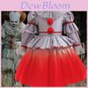 It Cosplay Costume For Kids With Spliced Design For Halloween Dress Up
