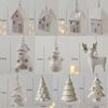 Ceramic Crafts Christmas Ceramic House Pendant Painting Pendant Ornament  Merry Christmas Party