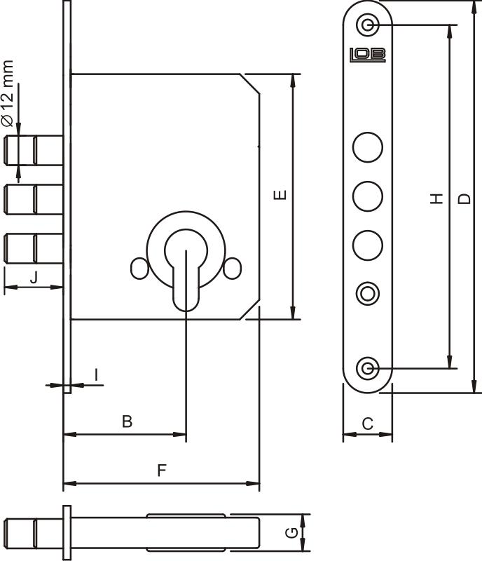 Additional Pin Mortise Lock Z-200 - Mp Zw Z-200