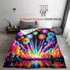 Sky Pattern Flannel Blanket - Soft and Warm, Suitable for Sofas, Beds, Chairs, Camping, and As a Holiday Gift for Family