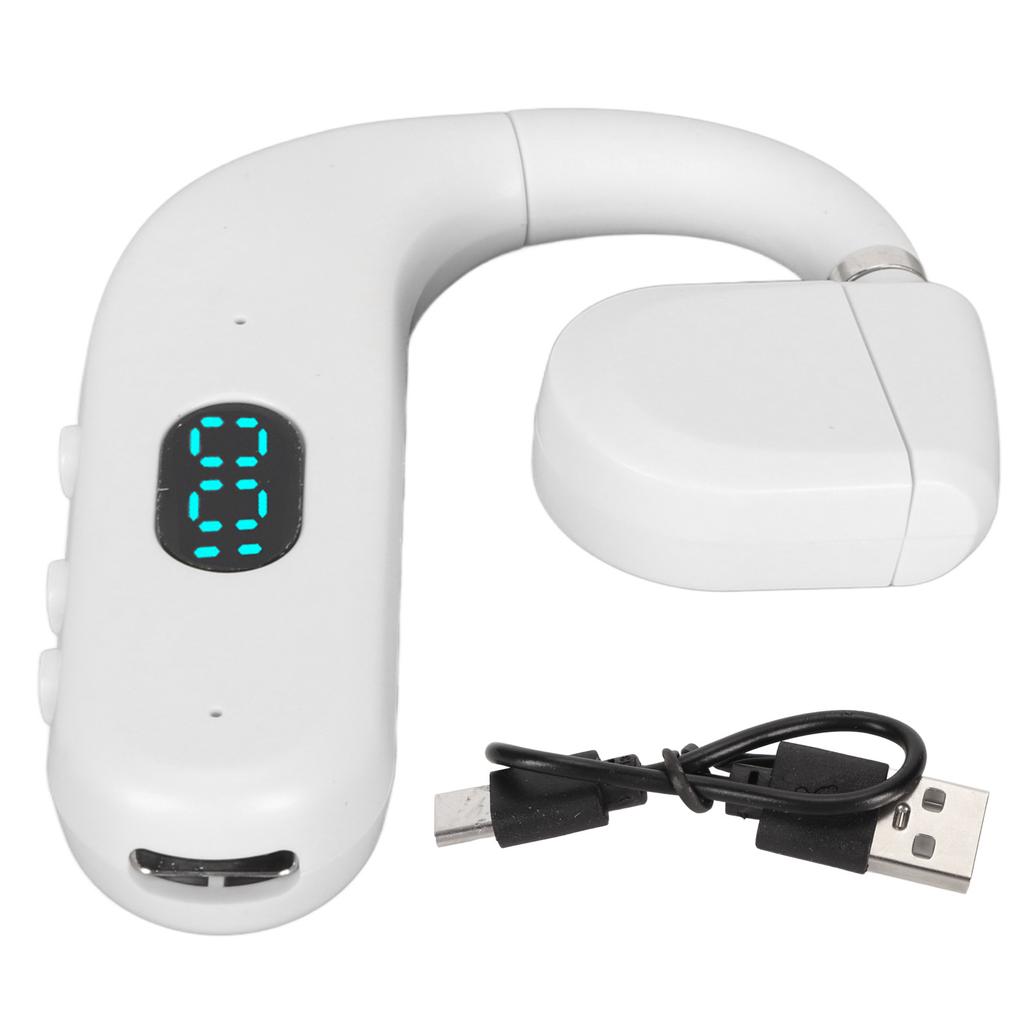 Bluetooth Headset BT 5.3 Noise Cancelling HD Calls Long Battery Life Single Ear Earpiece for