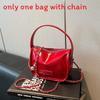 Pu Small Square Bag For Women With Chain Strap And Zip Closure For Daily Use
