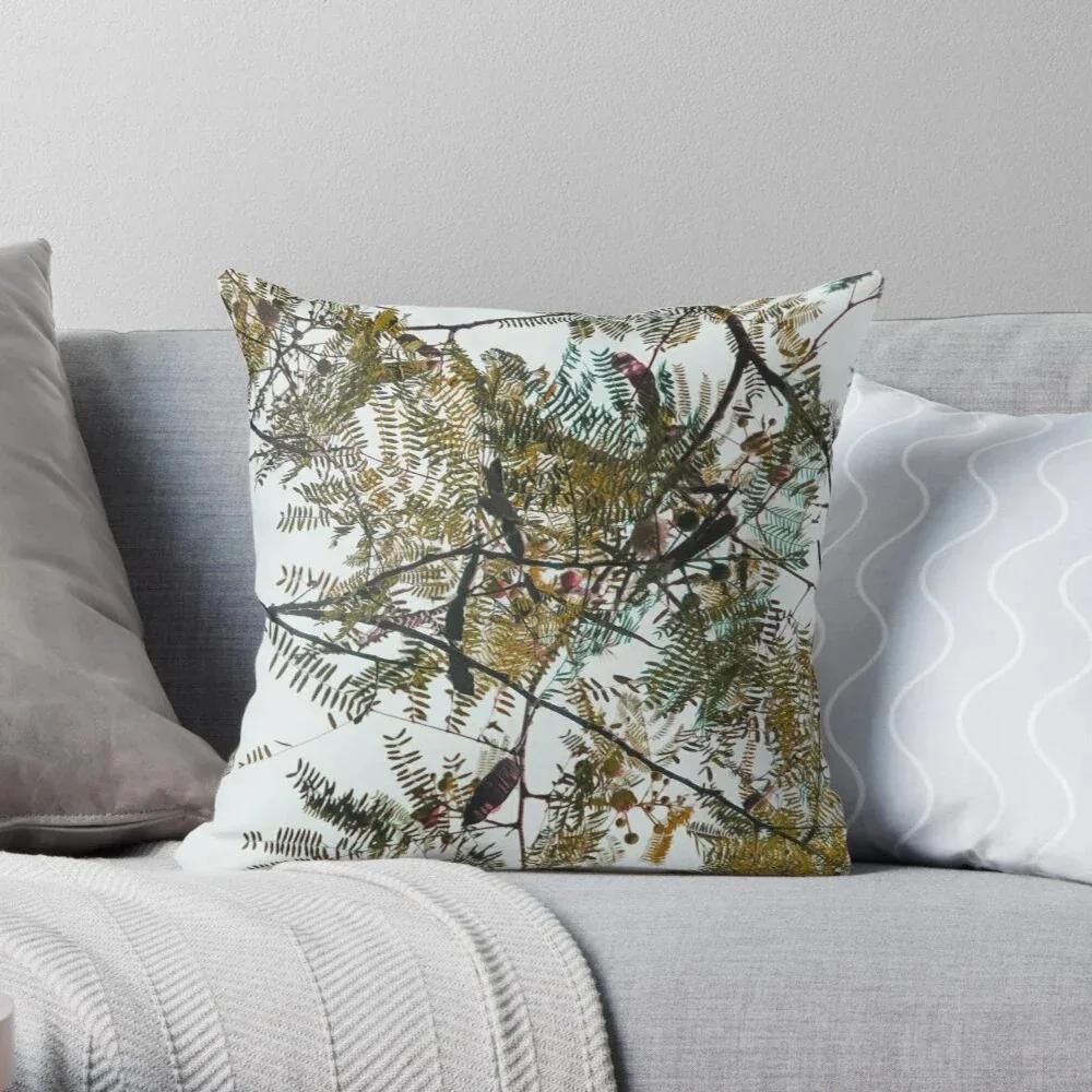 Office Decorative Cushion Cover Natural Scenery Plant Pattern Print Decorative Home Pillow Cover Square