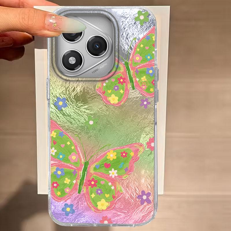 Case For Honor 400 Lite 200 Pro 200 Lite X9c X9a X8b X8a 5G Phone Cover Green Black Butterfly Gradient Pattern For Honor 200 Bag