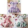 Vestito da Principessa Estivo per Bambine con Tessuto in Chiffon per Bambine Piccole