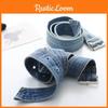 Cinto de Denim Azul Vintage Elegante Para Mulheres Perfeito Para Vestidos e Jaquetas Comprimento 105cm