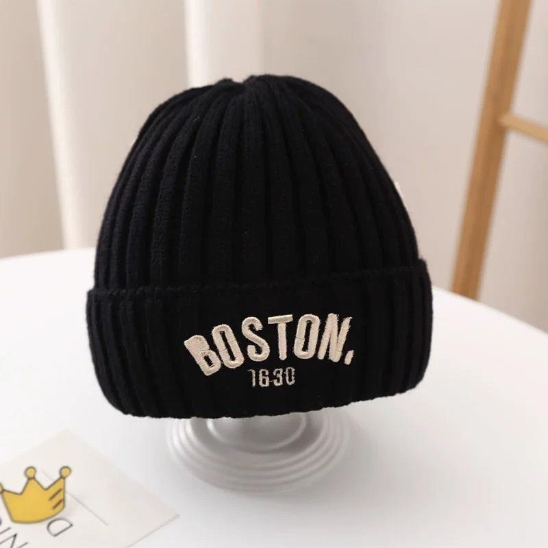 Autumn and Winter Ear Protection Wool Hat Letter Embroidery Thickened Warm Cover Baby Baby Children Knitted Hat