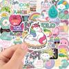80 Pcs Buzzwords Stickers VSCO Pop Cute Slogan Inspirational Creative Text for Girls Kids Cartoon Kawaii Decal On Laptop Fridge Water Bottle Desk