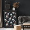 1roll Dark Style Skeleton Self-adhesive Wallpaper Waterproof Skull Floral Leaf Wallpaper Removable Wall Stickers for Living Room Furniture Restoration