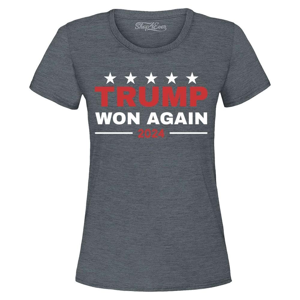

Trump Won Again 2024 Women s T-Shirt Make America Great Again Shirt 4XL