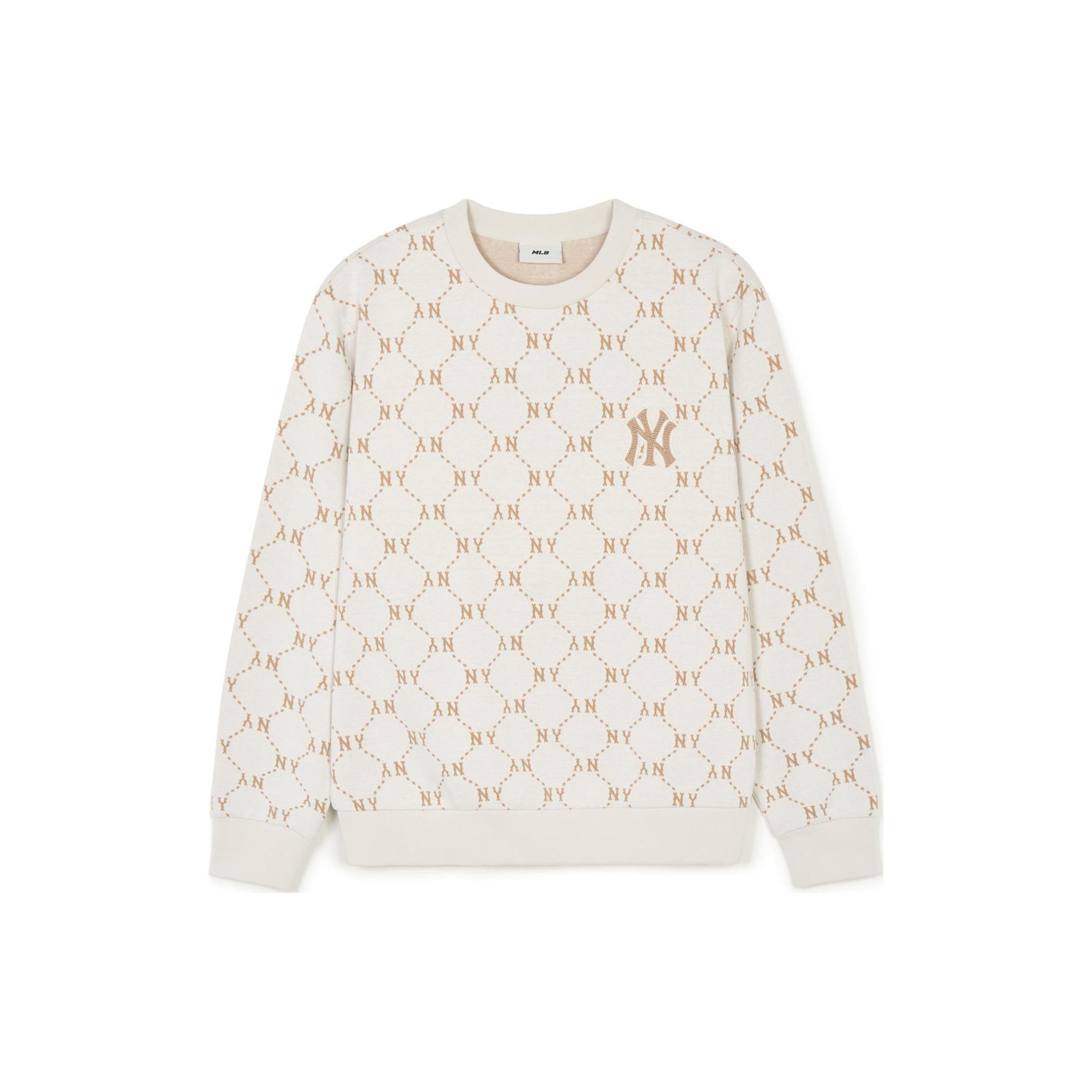 MLB T MONOGRAM SS24 Sweatshirt Unisex Cream 3AMTM0141-50CRS M