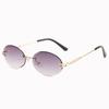 Ladies Sunglasses Personalized Frameless Trimmed Sunglasses Glasses