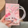 Hello Kitty Ochranný kryt na nabíjecí a datový kabel pro Apple iPhone 18/20W nabíjecí chránič proti zlomení, sada navíječů datového kabelu