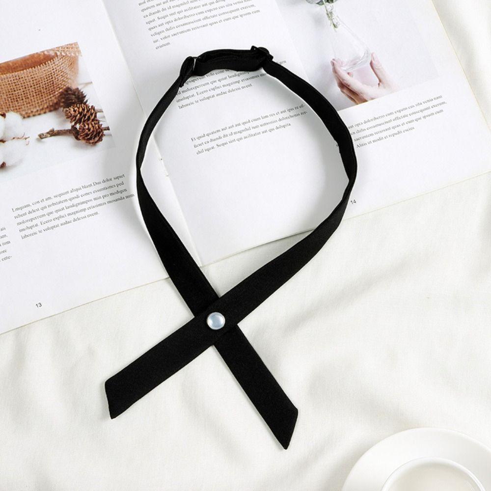 Solid Color Bow Tie Accessories Removable Design Neck Collar Decor JK Uniform Decor School Uniform