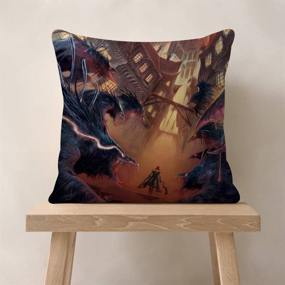 Fantasy Bloodborne Video Game Pillowcase Toon Gift Cushion Cover Bedroom Home Sofa Chair Seat Decor Pillow Case