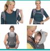 Marsupio Ergonomico 4-in-1 Fascia Avvolgente Anteriore e Posteriore Portainfanti Traspirante per 0-6 Mesi Design Carino con Animali