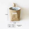 Cotton Linen Storage Hanging Bag - Over-the-Door Wall Desktop Organizer for Bathroom and Home