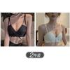French Embroidery Black Lace Underwear Women's Small Breasts Gathered Without Steel Rim Comfortable Upper Support Anti-sagging Sexy Bra Cover