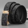 Men's Casual Patchwork Faux Leather Waist Belt with Letter Pattern