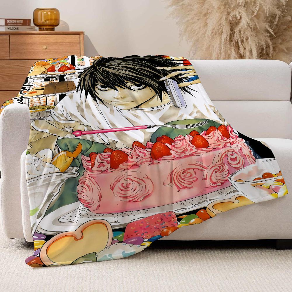 Adventure Anime Death Note Blanket For Sofa Office Bed Plane Travel Sleep Read Relax Camping Soft And Warm