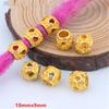 5pcs/bag Silver Metal Hair Rings Braid Dreadlocks Bead Hair Cuffs Dread Tube Charm Dreadlock for DIY Hair Accessaries