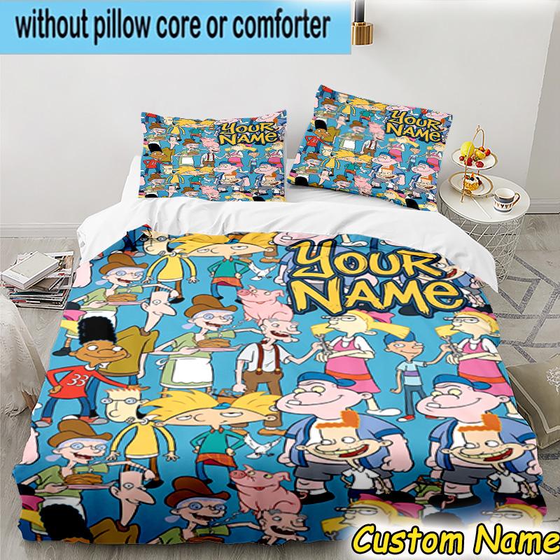 3pcs Custom Name Arnold Adventure Awaits Bedding Set Includes 1 Duvet Cover & 2 Pillowcases for All Seasons Dormitory Home Decor Christmas gifts