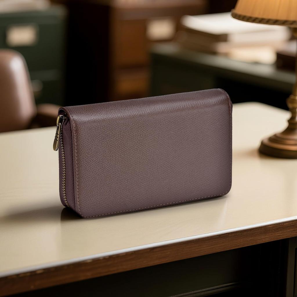 Estojo de couro de vaca para 10 canetas-tinteiro Estojo de couro para canetas Canetas de cor café, canetas, estojo,