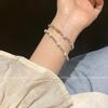 Dopamine Girl Color Broken Silver Beaded Bracelet Women's Niche Design Sense Summer Fashion Versatile Jewelry Bracelet