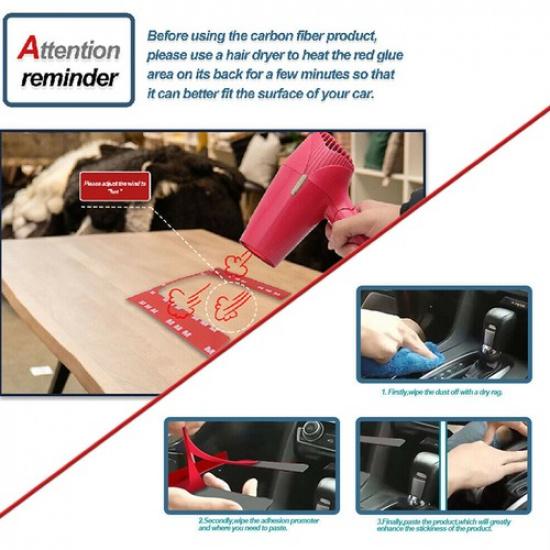 2Pcs Carbon Fiber Side AC Air Vent Outlet Cover Trim For Honda Accord 2013-2017