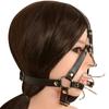 Faux Leather Steel O-Ring Spider Open Mouth Ring Gag Head Harness Restraint with Nose Hook SM Bondage Restraints Gag Sex Games