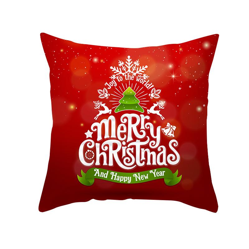 Nordic Christmas Throw Pillow Covers Simple Design Digital Printing Short Plush For Car Sofa Office Cushion Cover Home Goods
