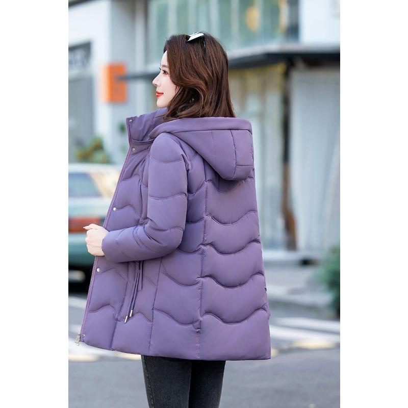 Down Cotton-padded Clothes Women's Medium and Long Slim-fitting and Thin Thickened Cotton-padded Clothes, New High-end Warm Cotton-padded Jackets